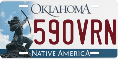 OK license plate 590VRN