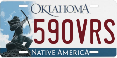 OK license plate 590VRS