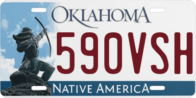 OK license plate 590VSH