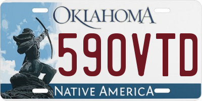 OK license plate 590VTD