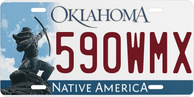 OK license plate 590WMX