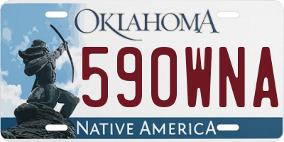OK license plate 590WNA