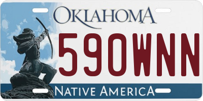 OK license plate 590WNN