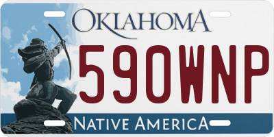 OK license plate 590WNP