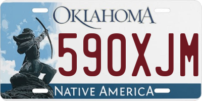OK license plate 590XJM