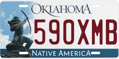 OK license plate 590XMB