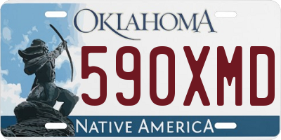 OK license plate 590XMD