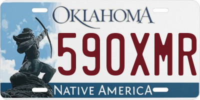 OK license plate 590XMR