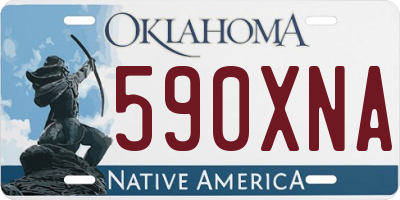 OK license plate 590XNA
