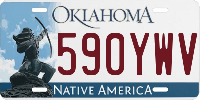 OK license plate 590YWV