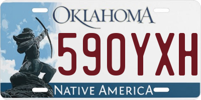 OK license plate 590YXH