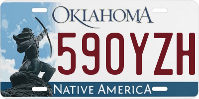 OK license plate 590YZH
