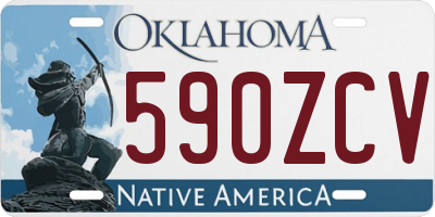 OK license plate 590ZCV
