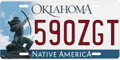 OK license plate 590ZGT