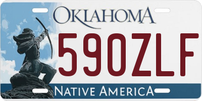 OK license plate 590ZLF