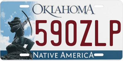 OK license plate 590ZLP