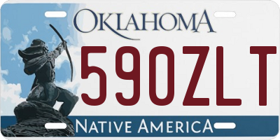 OK license plate 590ZLT