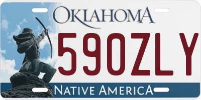 OK license plate 590ZLY