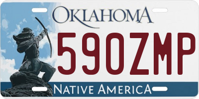 OK license plate 590ZMP