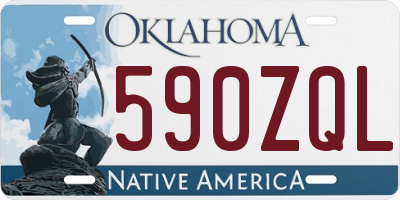 OK license plate 590ZQL