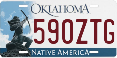 OK license plate 590ZTG