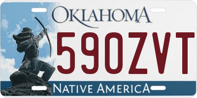 OK license plate 590ZVT
