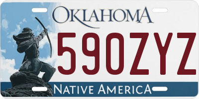 OK license plate 590ZYZ