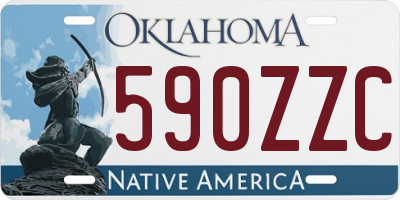 OK license plate 590ZZC