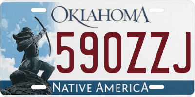OK license plate 590ZZJ