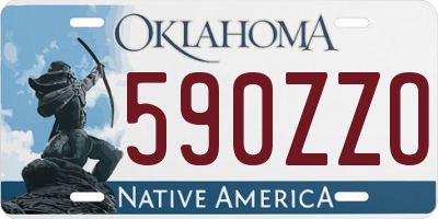 OK license plate 590ZZO