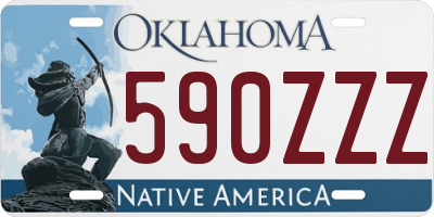 OK license plate 590ZZZ