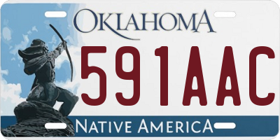 OK license plate 591AAC