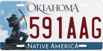 OK license plate 591AAG