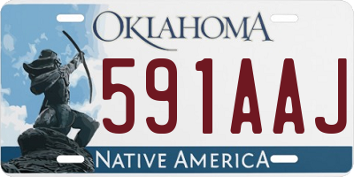 OK license plate 591AAJ