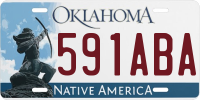 OK license plate 591ABA
