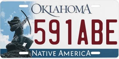 OK license plate 591ABE