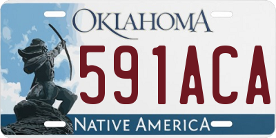 OK license plate 591ACA