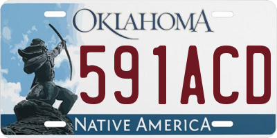 OK license plate 591ACD