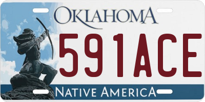 OK license plate 591ACE