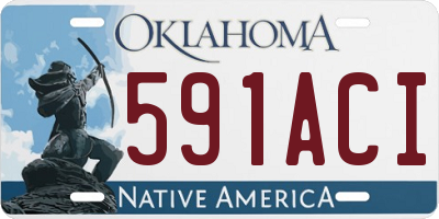 OK license plate 591ACI