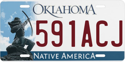 OK license plate 591ACJ