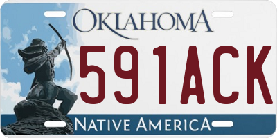 OK license plate 591ACK