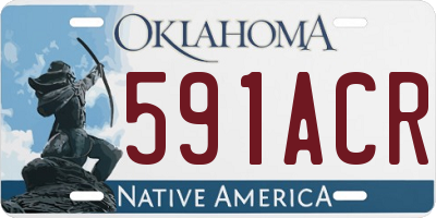 OK license plate 591ACR