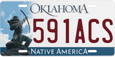 OK license plate 591ACS