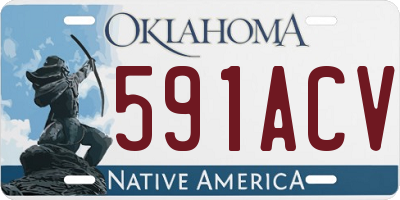 OK license plate 591ACV