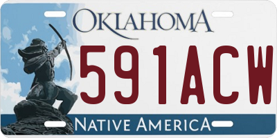 OK license plate 591ACW