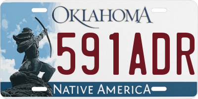 OK license plate 591ADR
