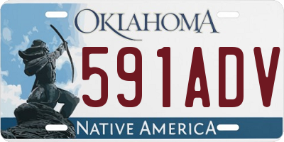 OK license plate 591ADV