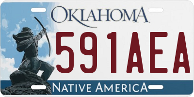 OK license plate 591AEA