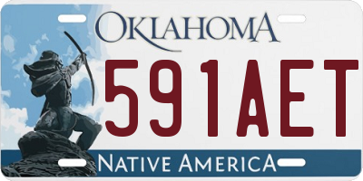 OK license plate 591AET